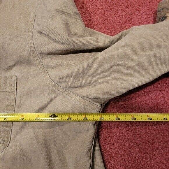 Vtg Camo Button Up Shirt Mens XL Hunting Shacket Beige Workwear Fishing Gorpcore - Picture 9 of 12